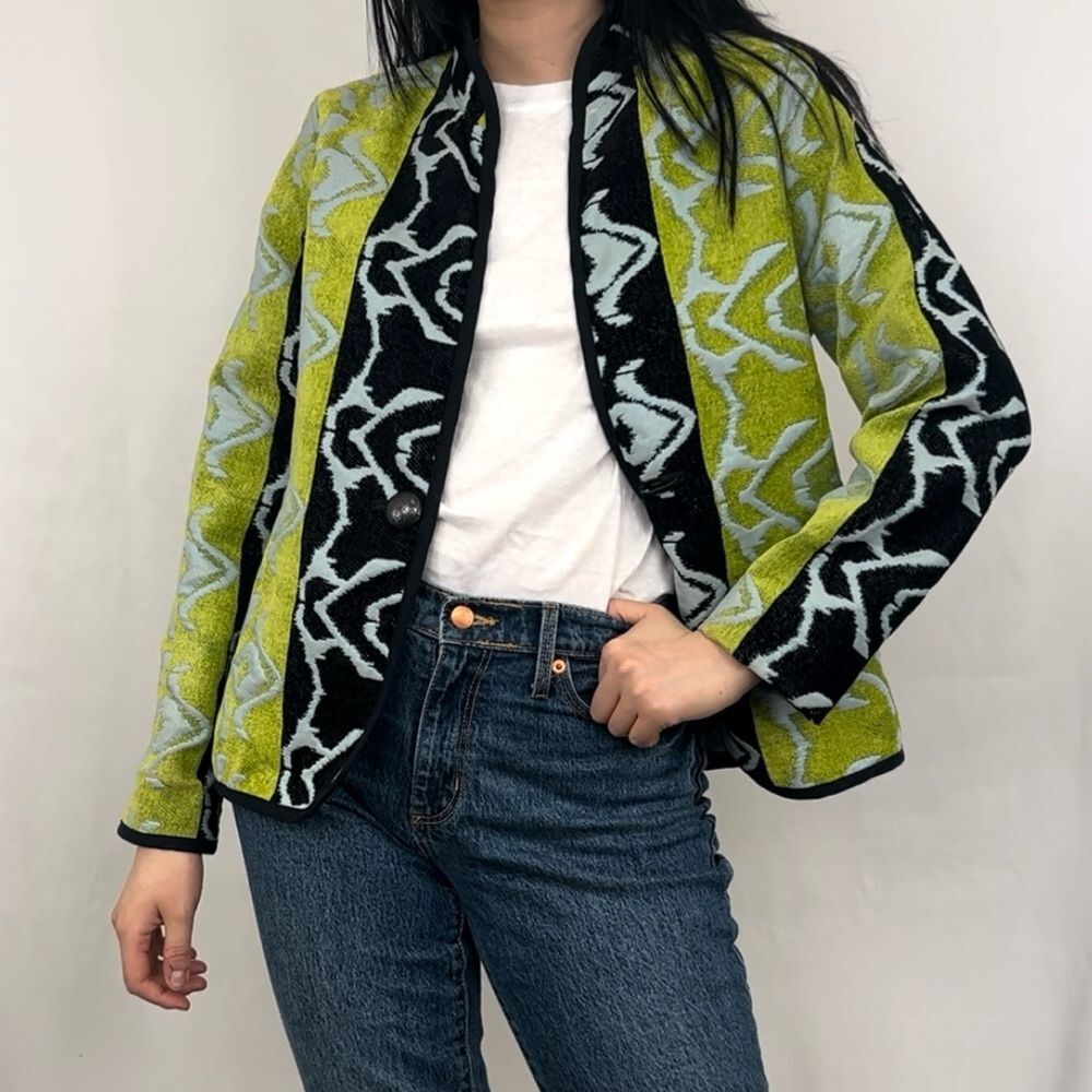 Vintage Reversible Green and Black Jacket